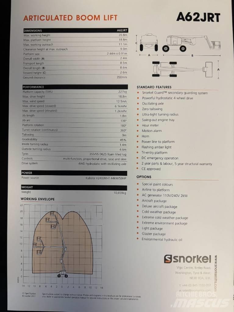 Snorkel A 62 J RT Kloubové plošiny