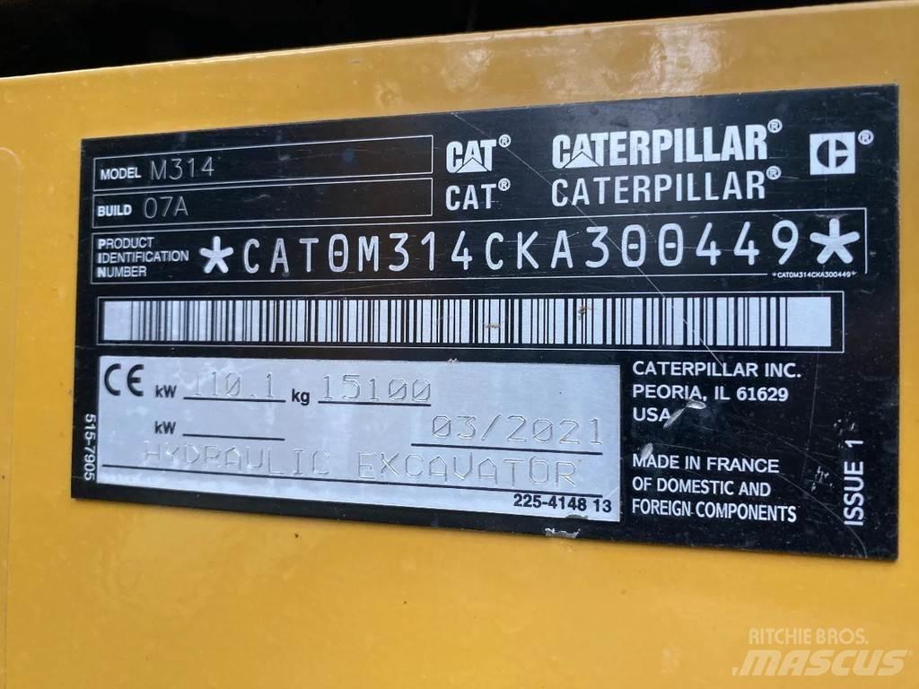 CAT 314 Next gen Kolová rýpadla