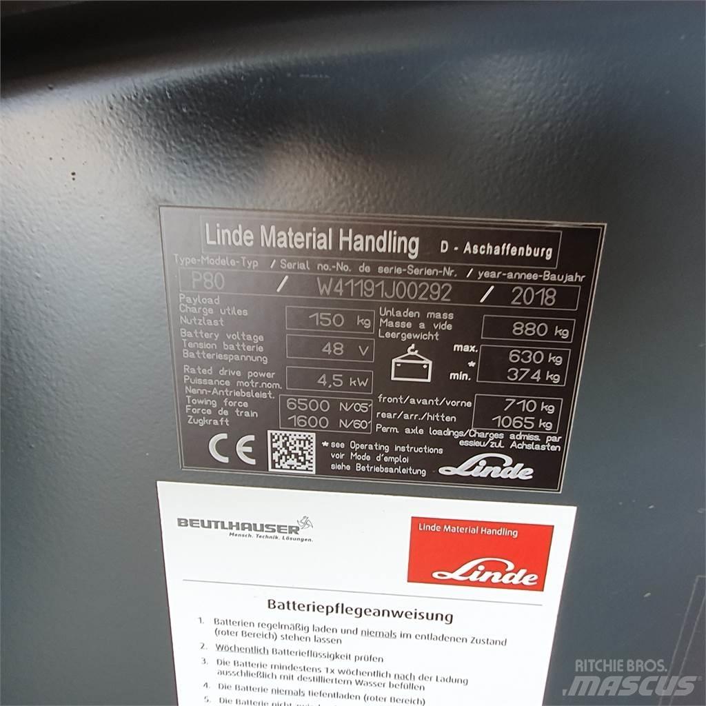 Linde P80 Vlečné vozíky