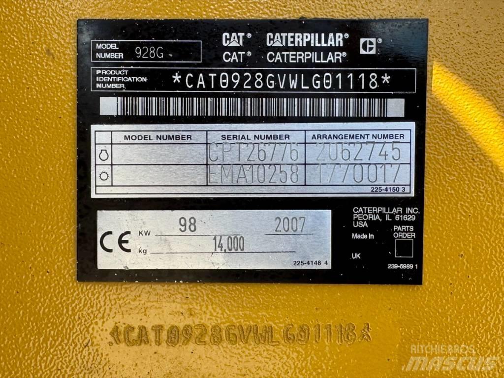 CAT 928 G z Kolové nakladače