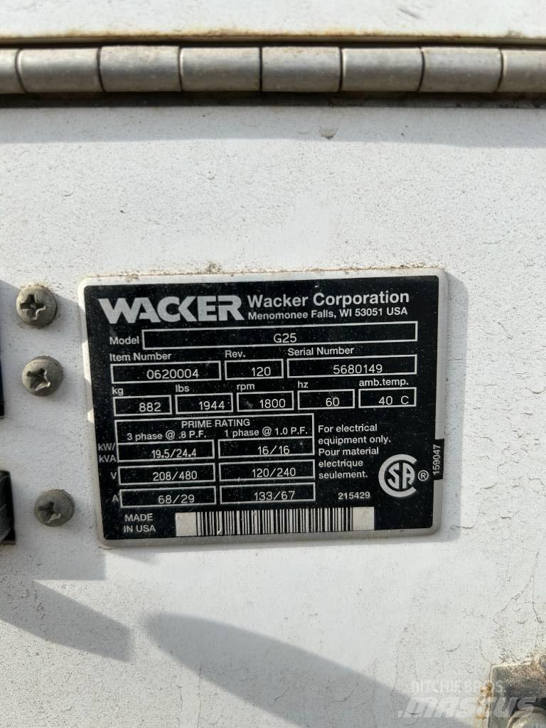 Wacker Neuson G 25 Naftové generátory