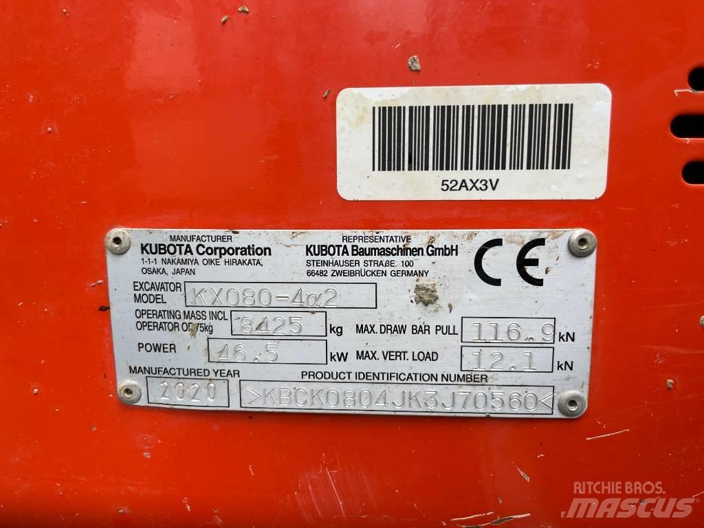 Kubota KX 080-4 Midi rýpadla 7t - 12t