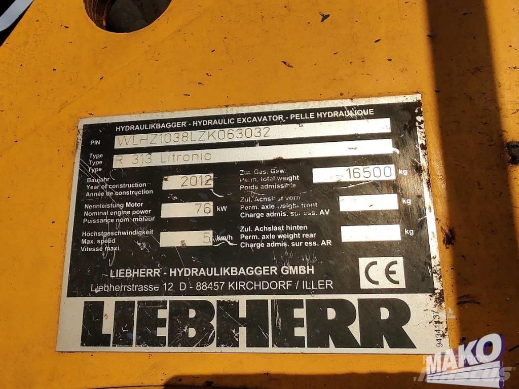 Liebherr R 313 Pásová rýpadla