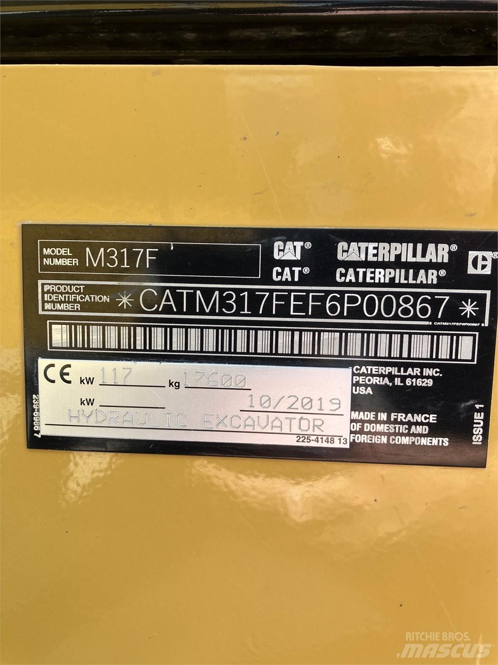 CAT 317 F Kolová rýpadla