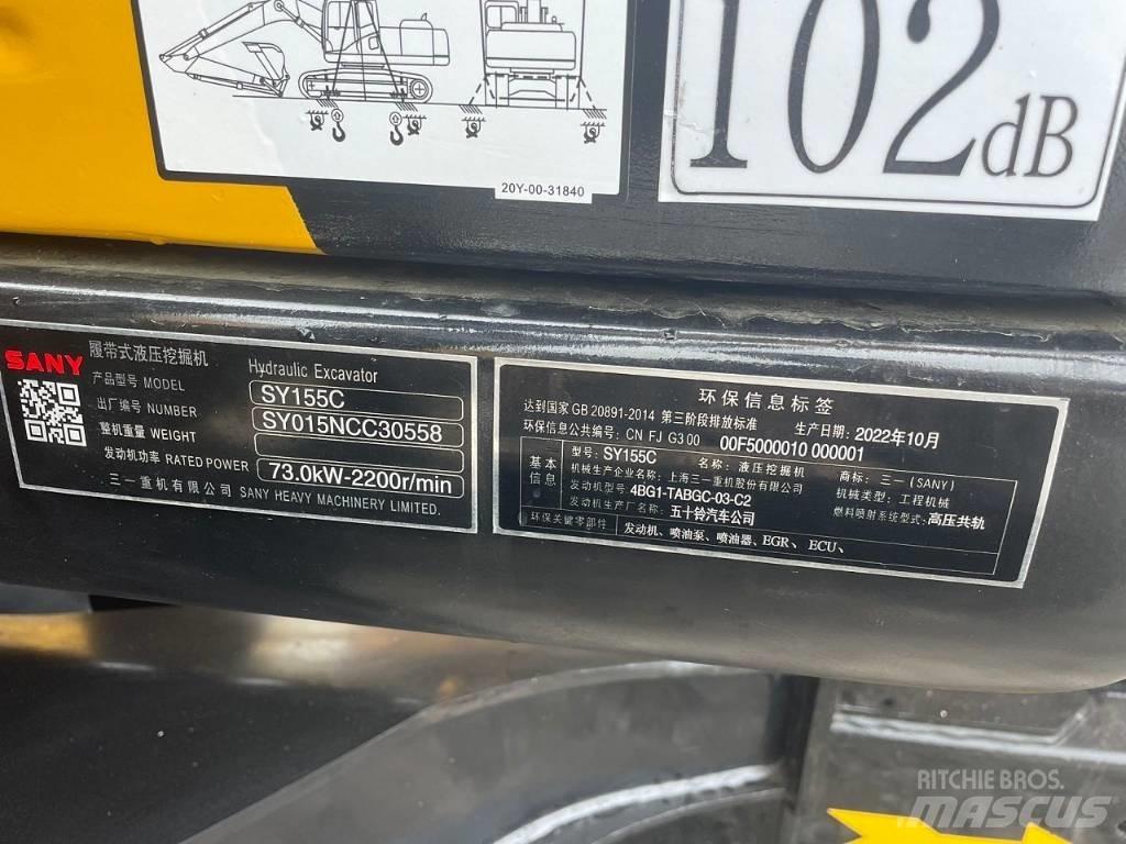 Sany SY 155 C Midi rýpadla 7t - 12t