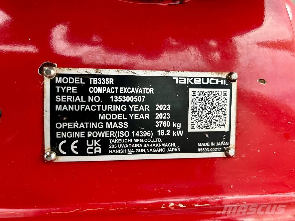 Takeuchi TB 335R V3 Mini rýpadla < 7t