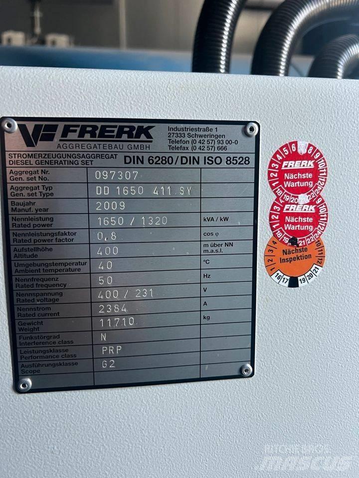 MTU 1650 KVA Naftové generátory