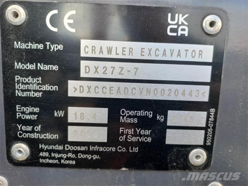 Develon DX27Z-7 Další