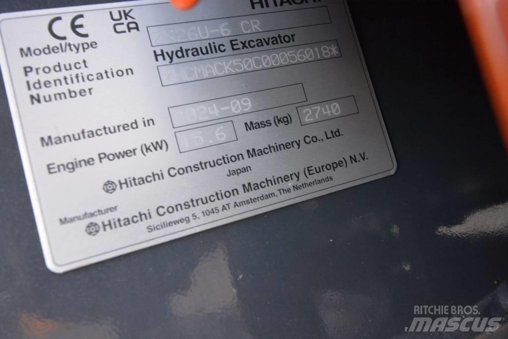 Hitachi ZX 26 U-6 Mini rýpadla < 7t