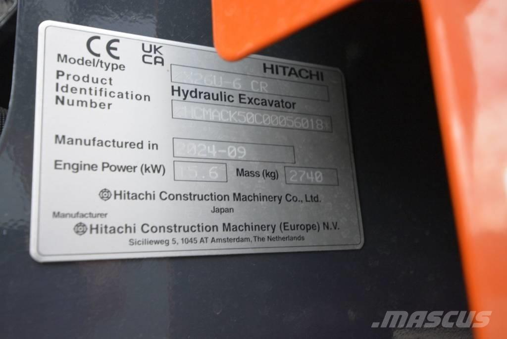 Hitachi ZX 26 U-6 Mini rýpadla < 7t