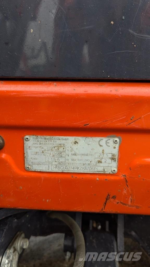 Kubota U 27-4 Mini rýpadla < 7t