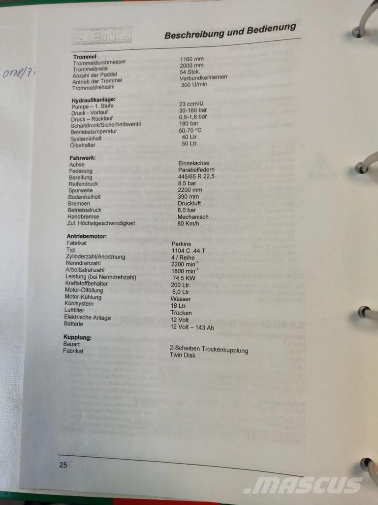 JENZ MU 2000D Drtiče odpadu