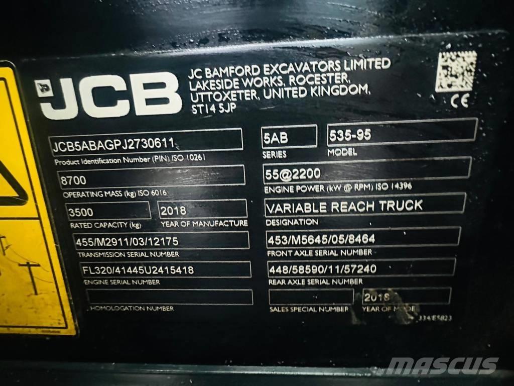 JCB 535-95 Teleskopické nakladače pro zemědělství