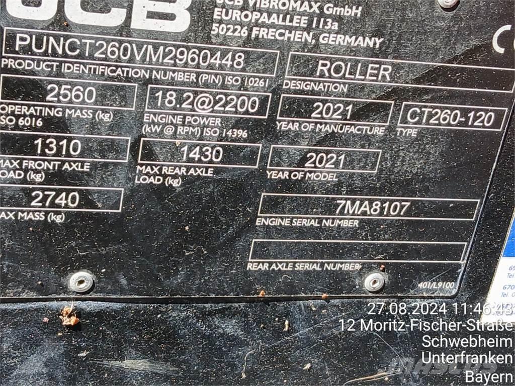 JCB CT260-120 Válce