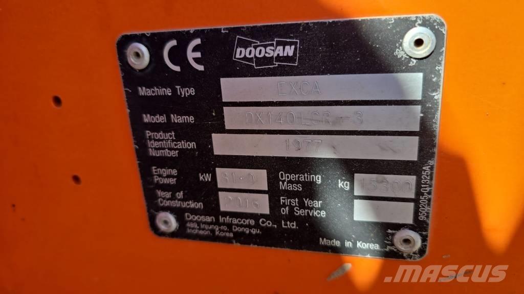 Doosan DX 140 LCR-3 Pásová rýpadla