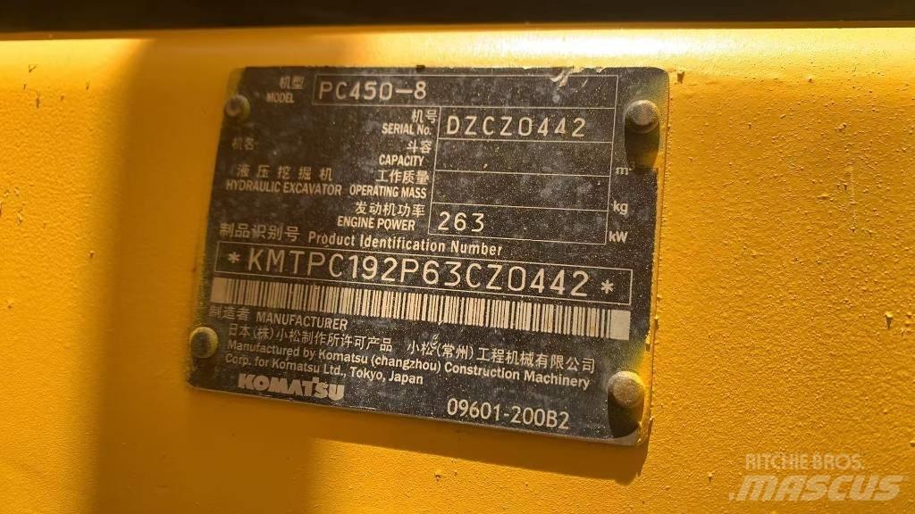 Komatsu PC 450 Pásová rýpadla