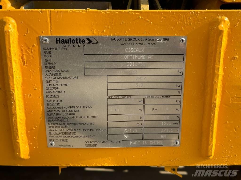 Haulotte OPTIMUM 8 Nůžková zvedací plošina
