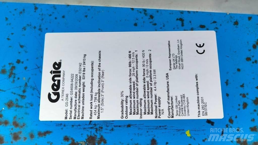 Genie GS 2646 Nůžková zvedací plošina