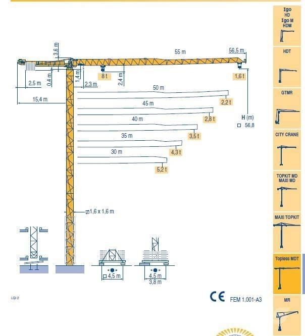 Potain MDT 132 G8 Stavební jeřáby