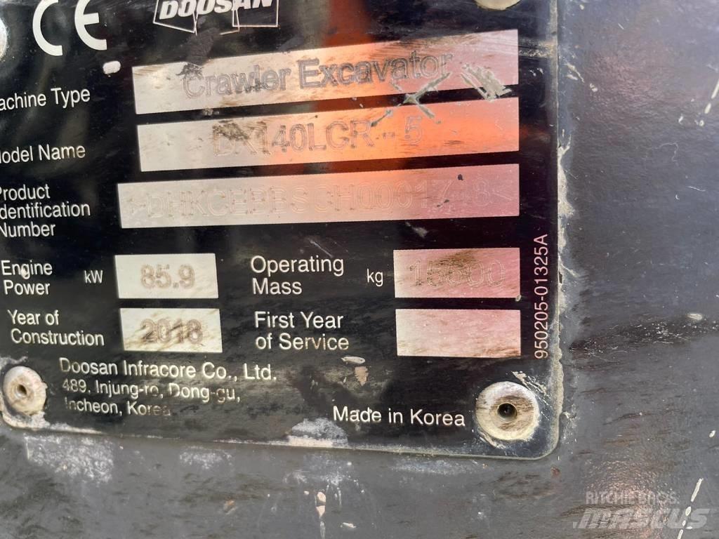 Doosan DX 140 LCR Pásová rýpadla