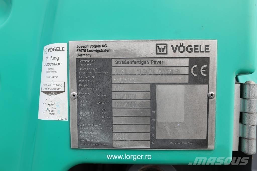 Vögele Super 1800 - 3i Finišery