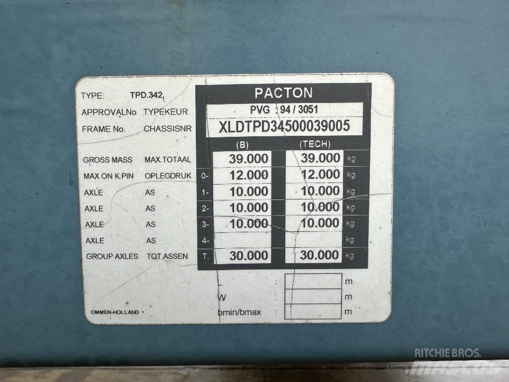 Pacton TPD 342 Valníkové návěsy/Návěsy se sklápěcími bočnicemi