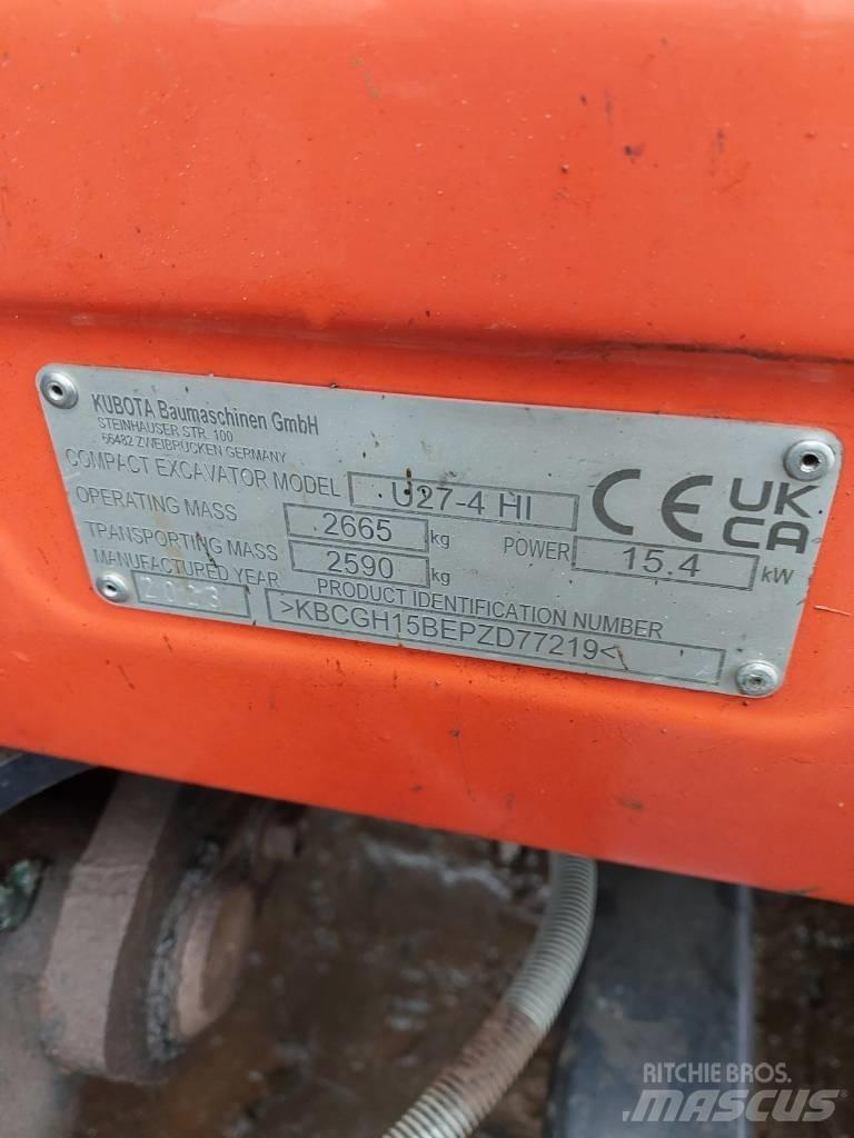Kubota U 27-4 Mini rýpadla < 7t