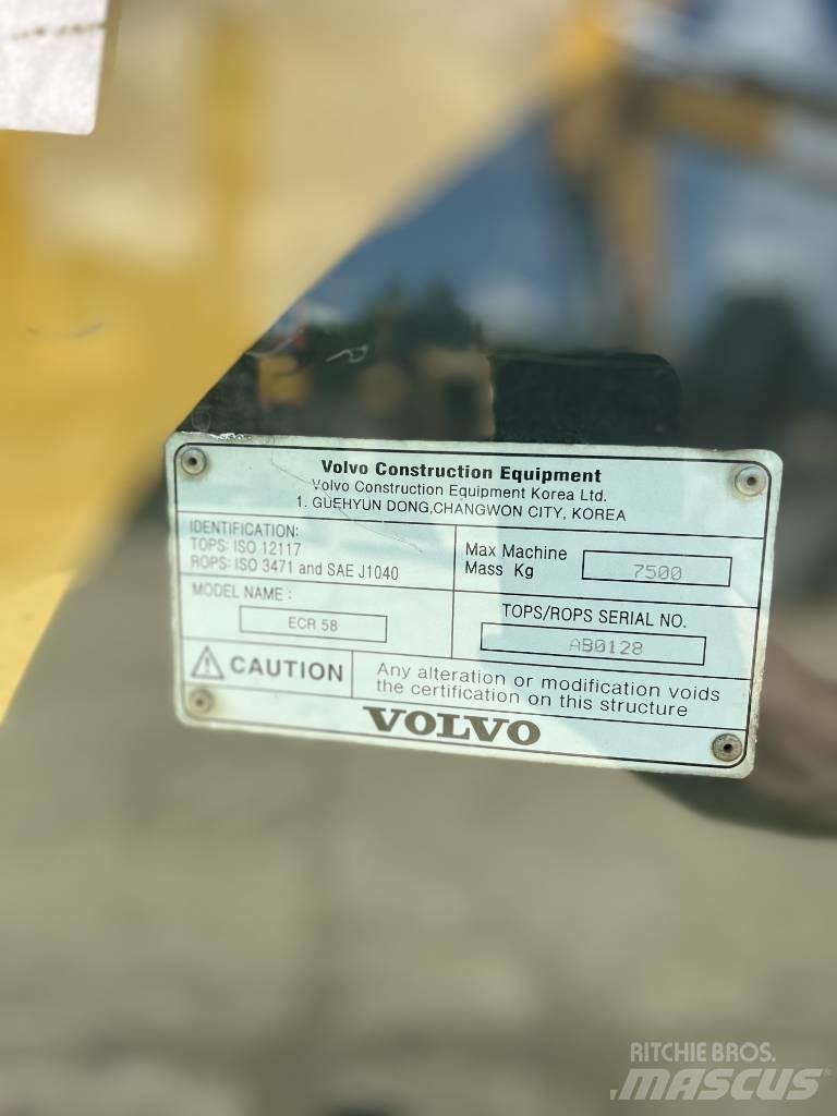 Volvo ECR 58 PLUS Midi rýpadla 7t - 12t