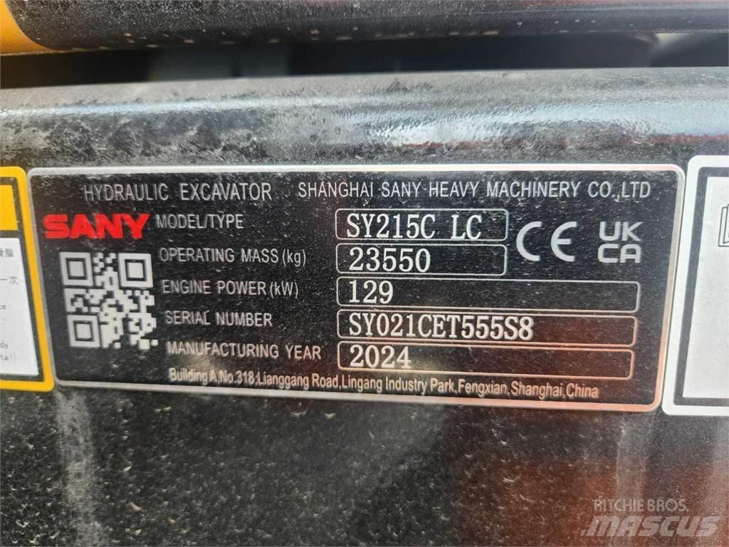 Sany SY215C Pásová rýpadla