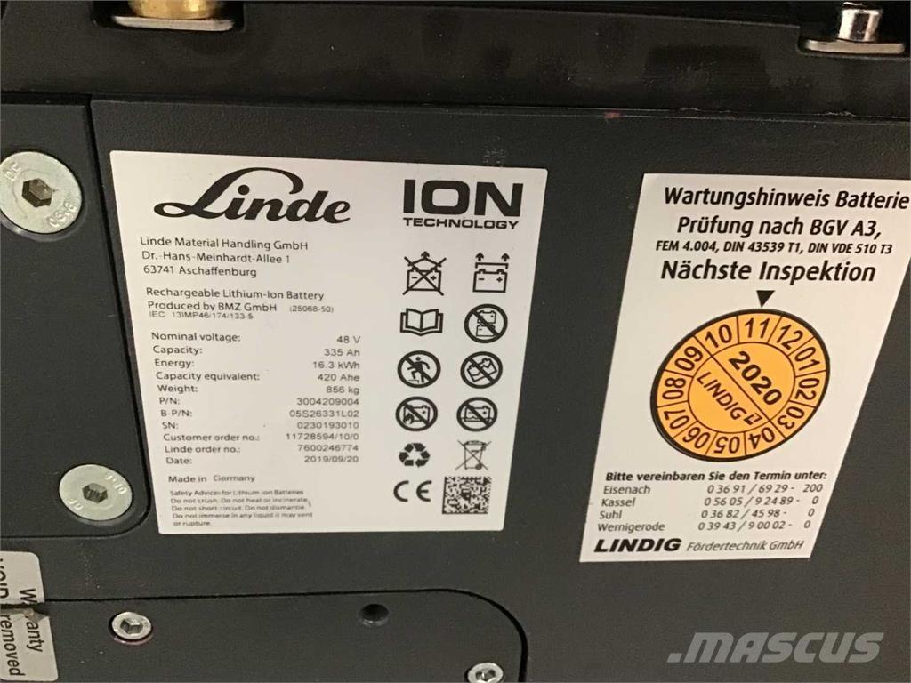 Linde E16 ION Akumulátorové vozíky