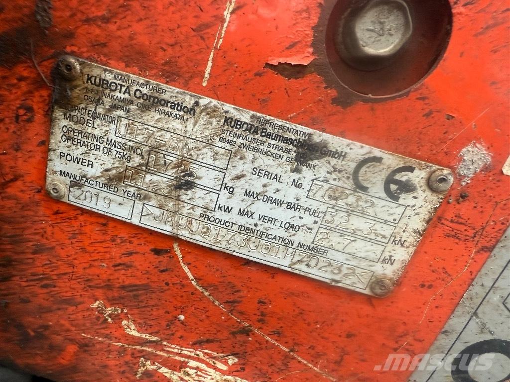Kubota U 17-3 Mini rýpadla < 7t