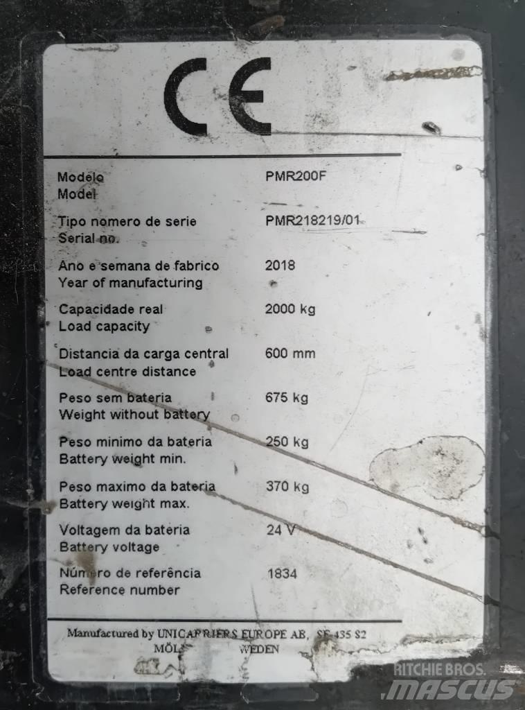 UniCarriers PMR 200F Nízkozdvižný vozík s plošinou