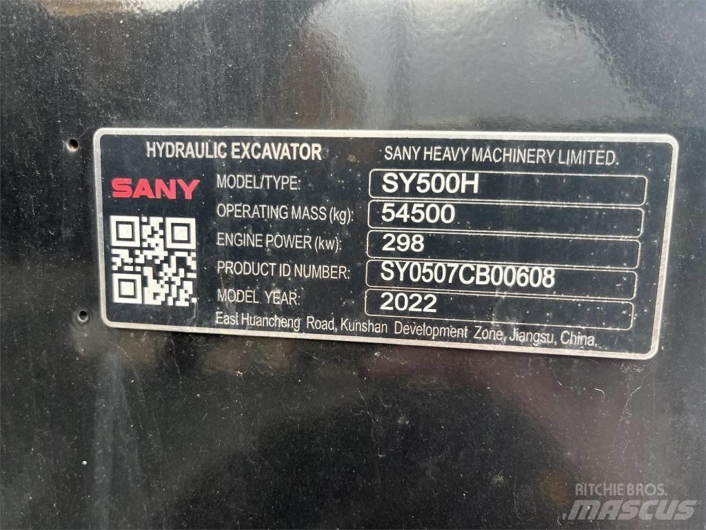 Sany SY 500 H Pásová rýpadla
