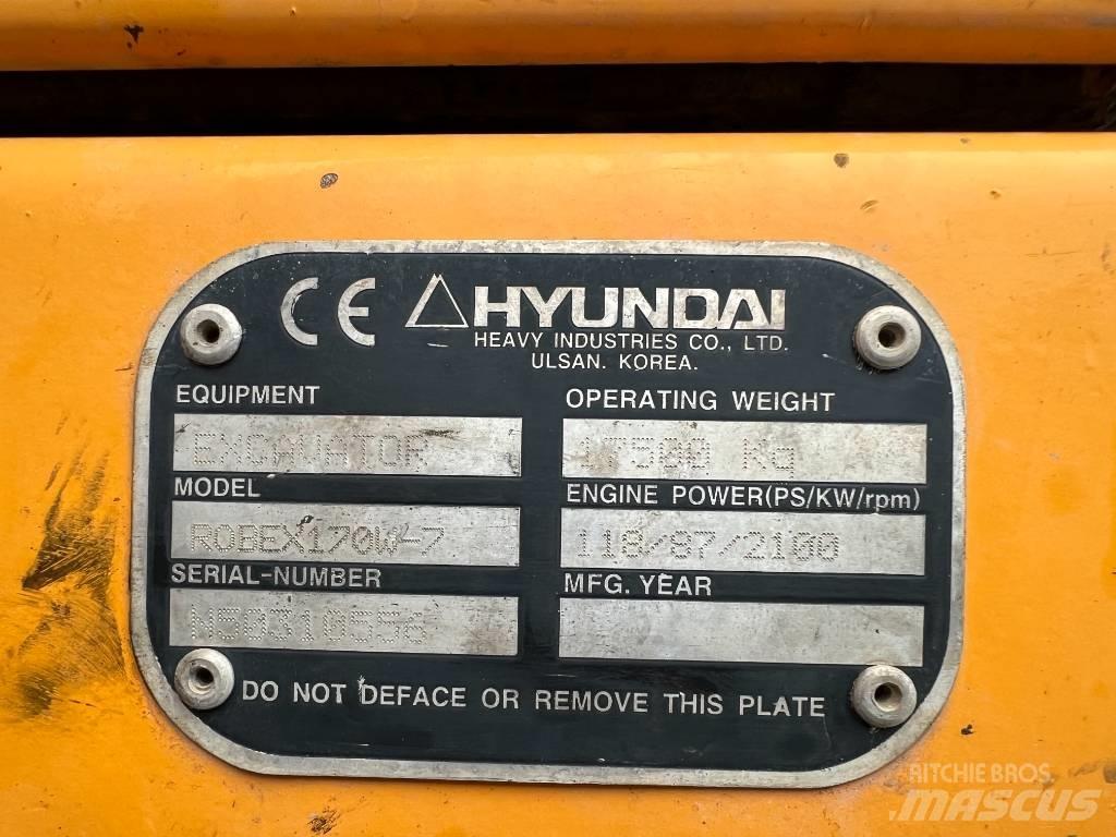 Hyundai R 170W-7 Kolová rýpadla