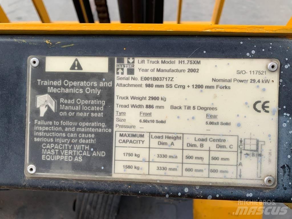 Hyster H 1.75 XM LPG vozíky