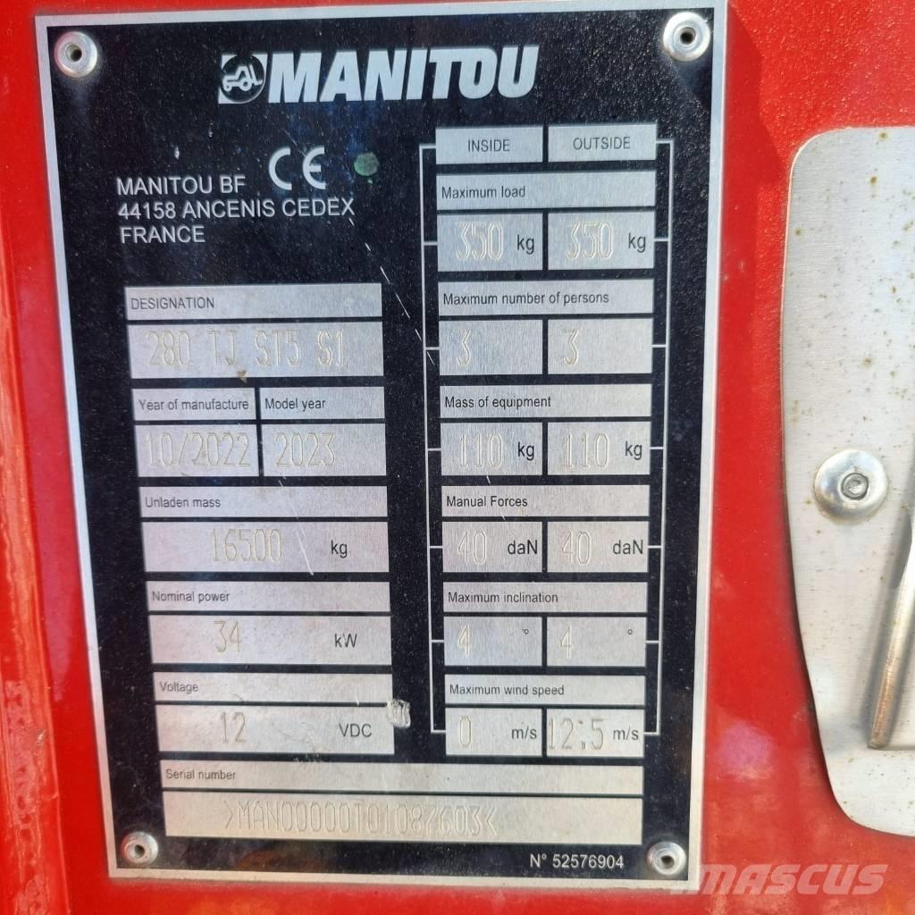 Manitou 280 TJ Teleskopické plošiny