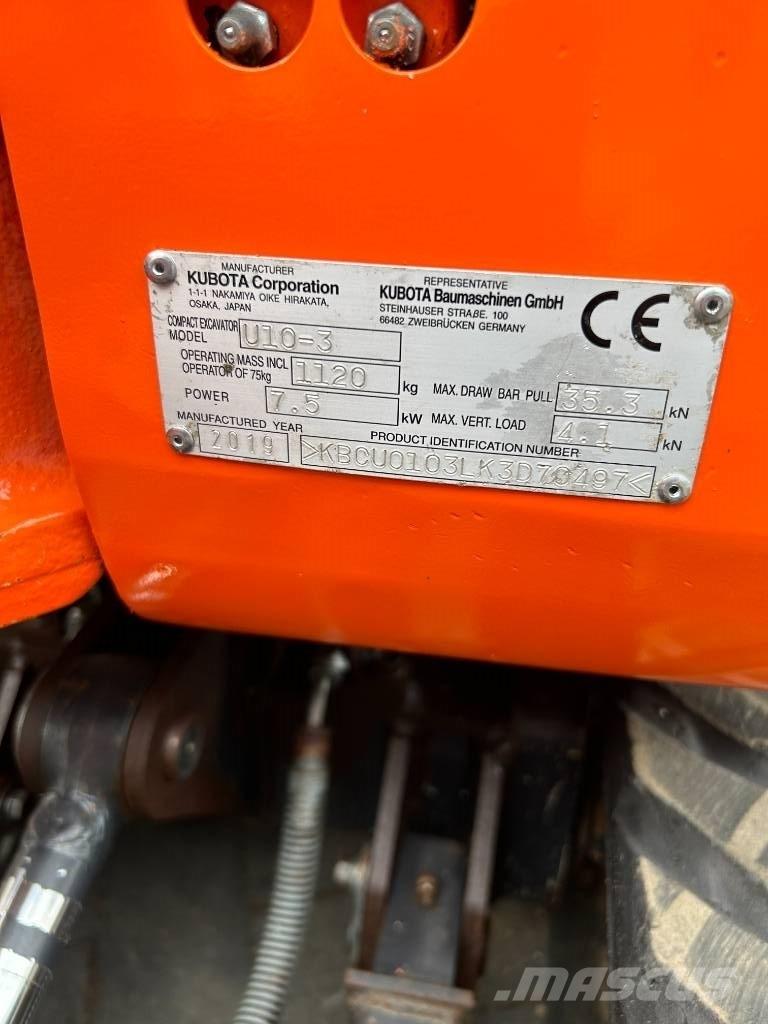 Kubota U 10-3 Mini rýpadla < 7t