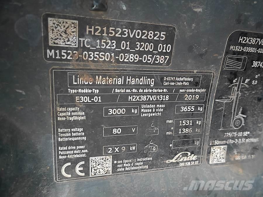 Linde E30L-01 Akumulátorové vozíky