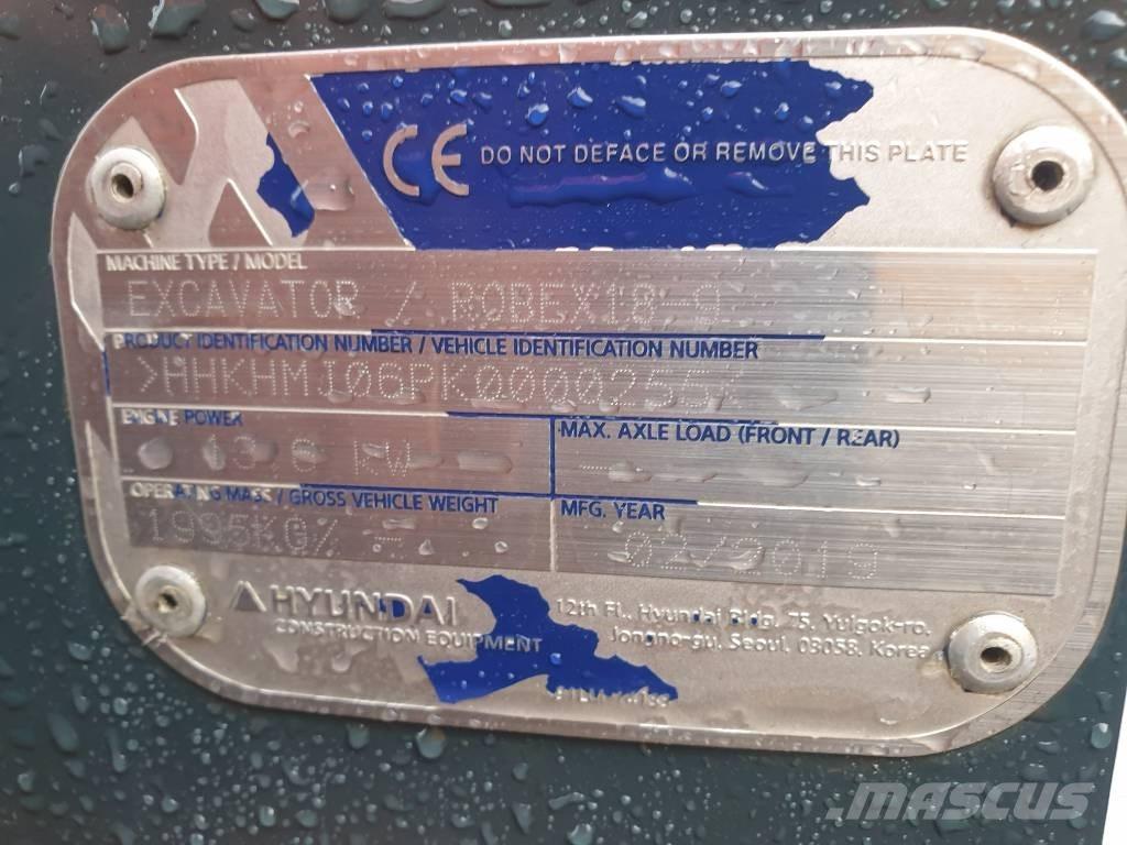 Hyundai Robex 18-9 Mini rýpadla < 7t