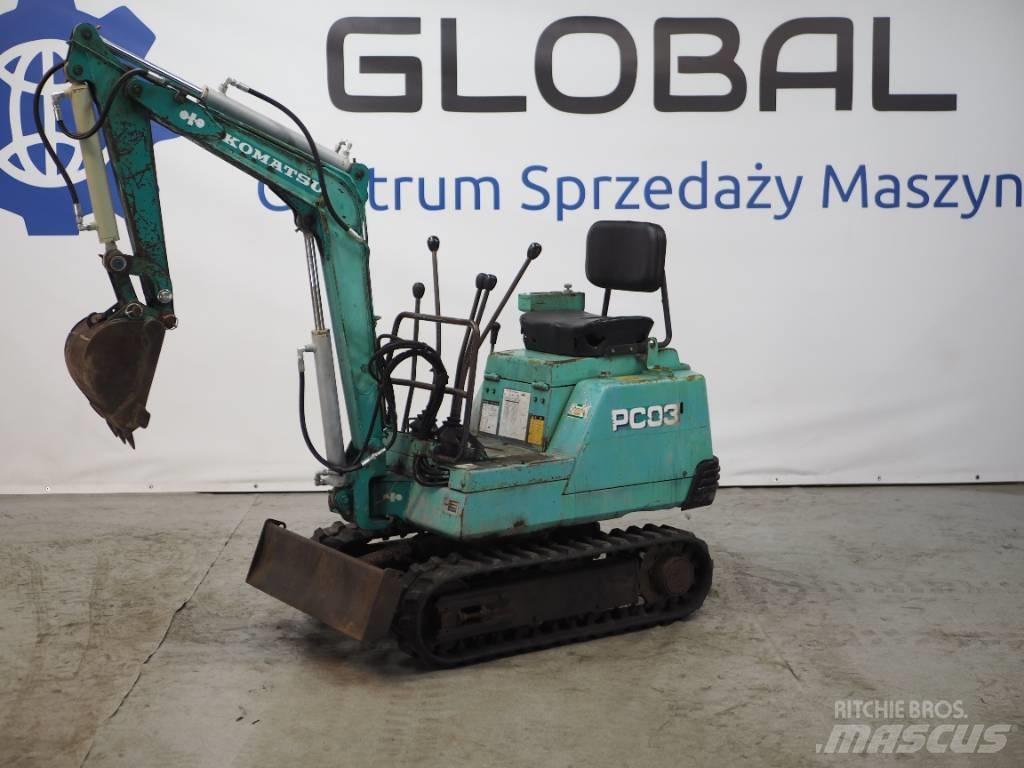 Komatsu PC03-1 Mini rýpadla < 7t