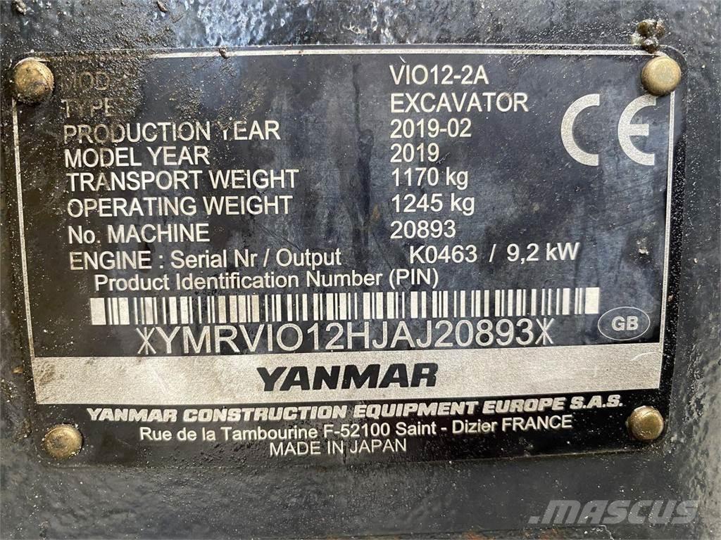 Yanmar VIO12 Kolová rýpadla