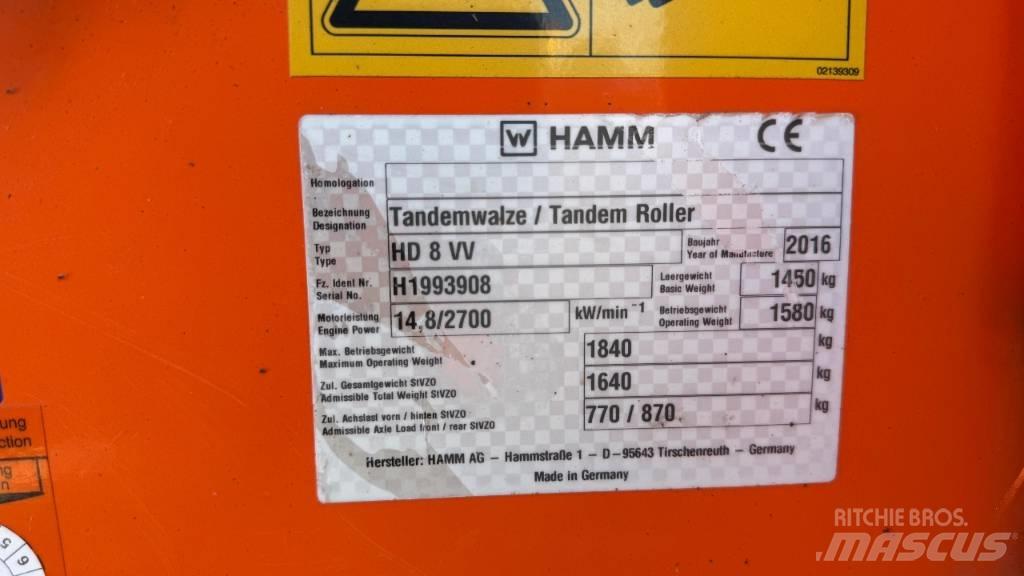 Hamm HD 8 VV Tandemové válce