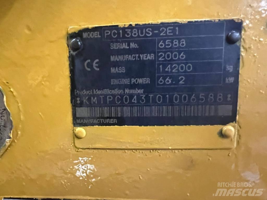 Komatsu PC 138 US Pásová rýpadla