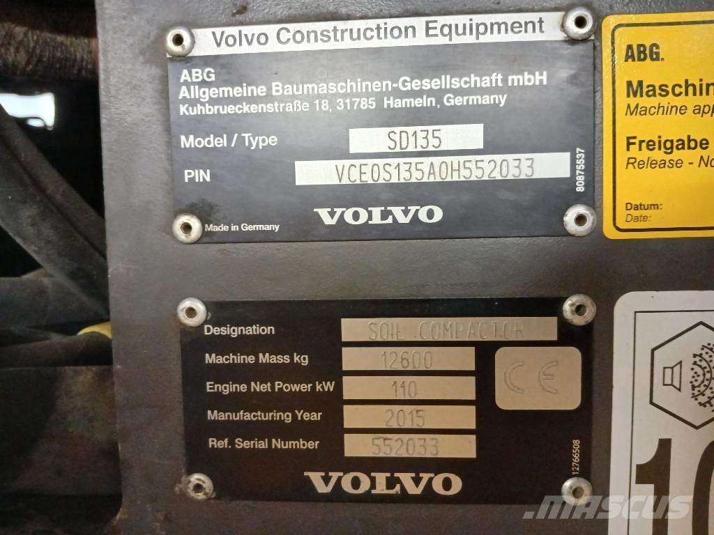 Volvo SD135, Vält Tahačové válce
