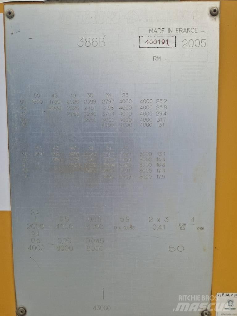 Potain 386B Rychlostavitelné jeřáby