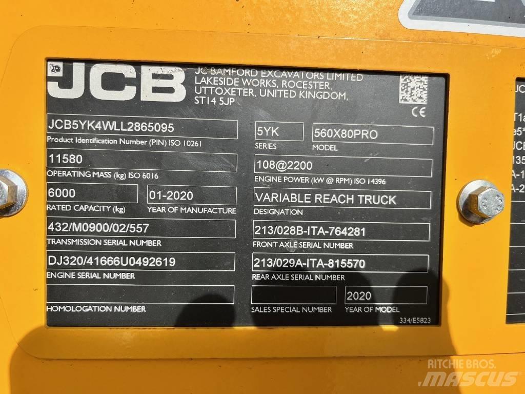 JCB 560-80 AGRI PRO Teleskopické manipulátory