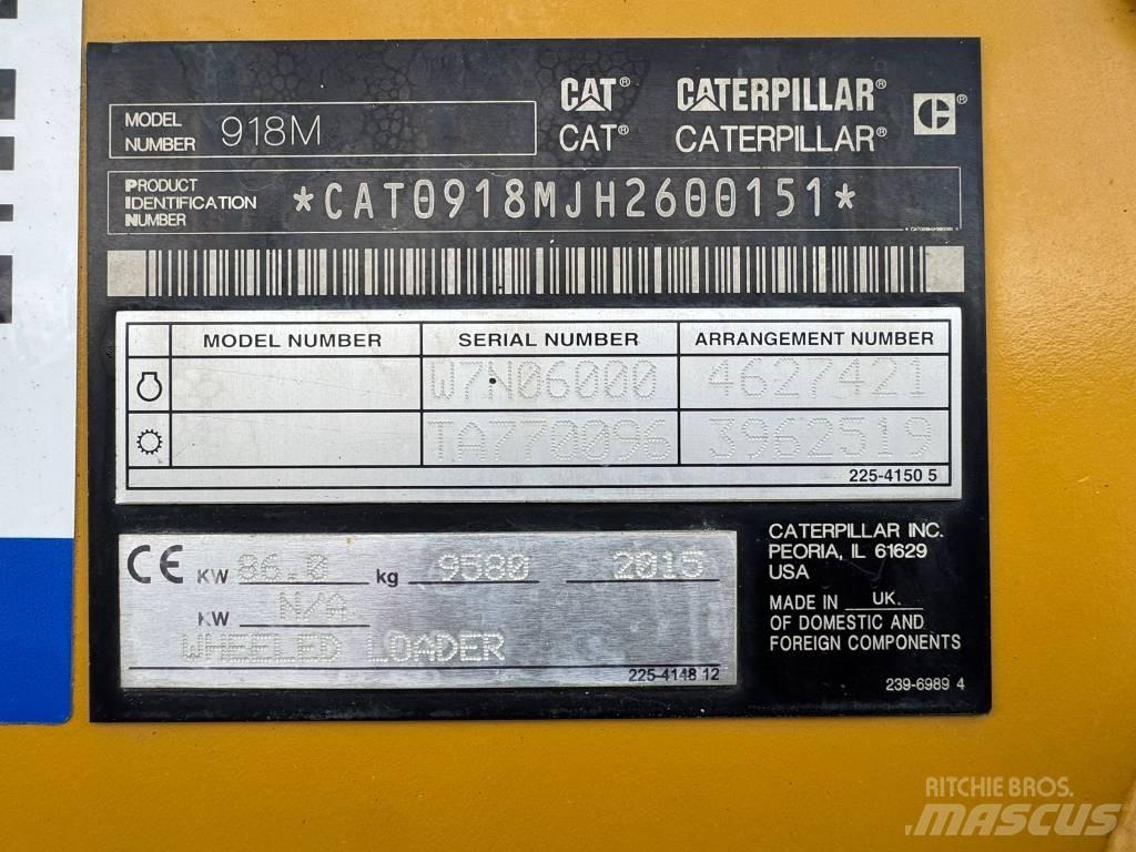 CAT 918 M Kolové nakladače