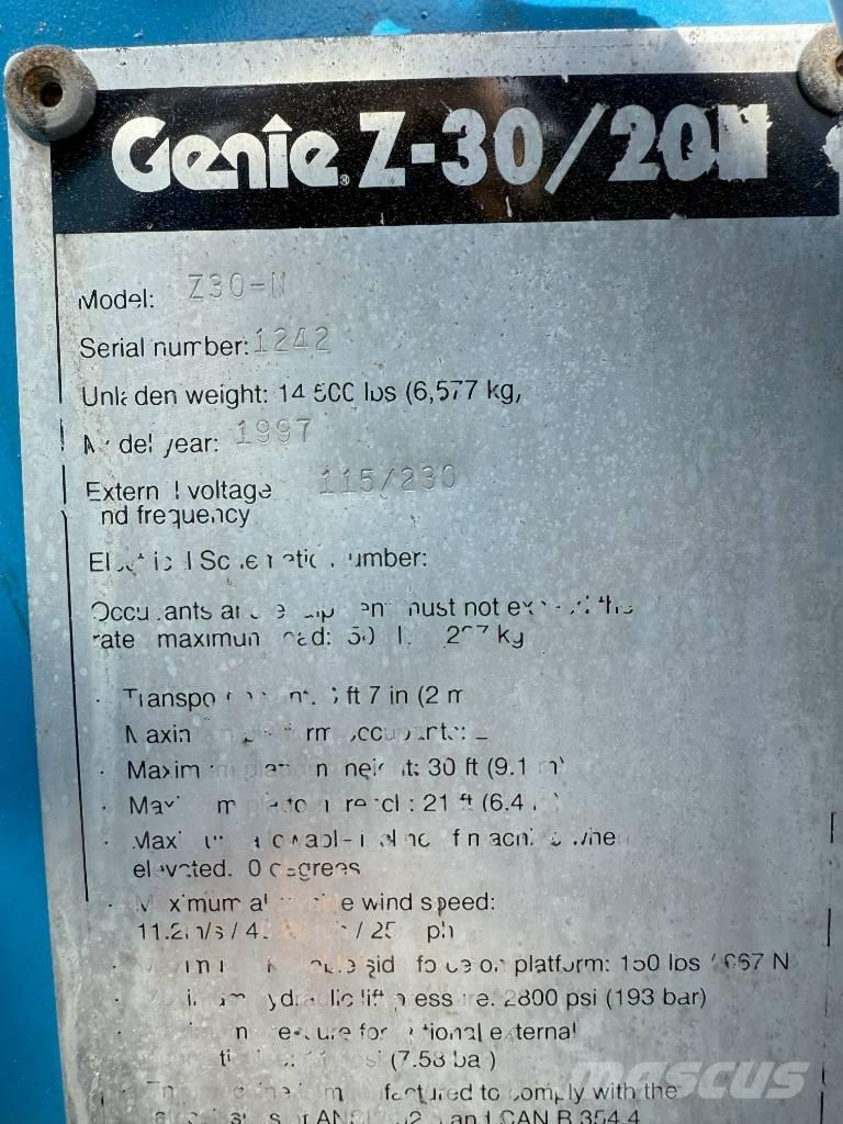 Genie Z 30/20 Kloubové plošiny