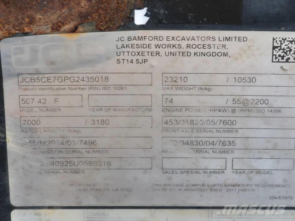 JCB 507-42 Teleskopické manipulátory