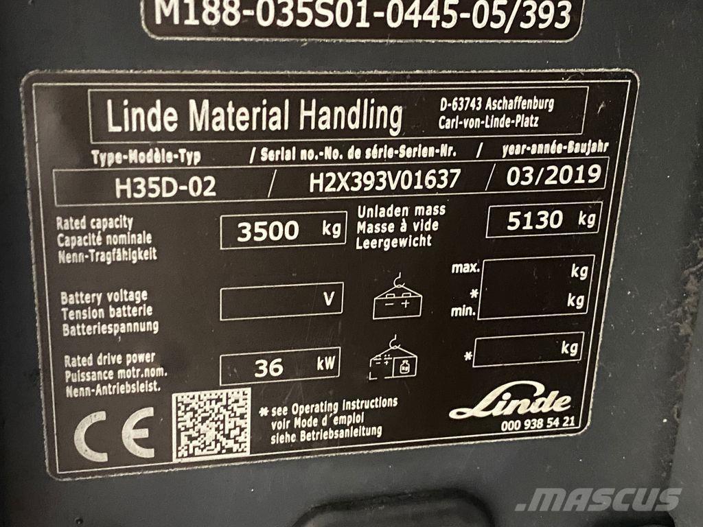 Linde H35D-02 Dieselové vozíky